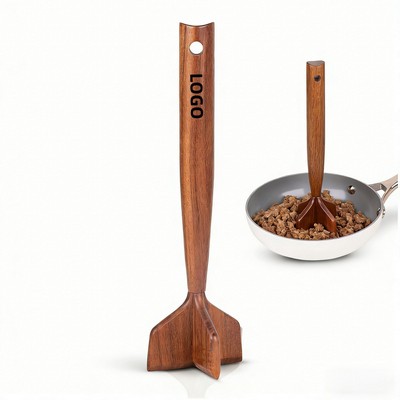 Wood Meat Chopper Masher Grinder Tool Kitchen
