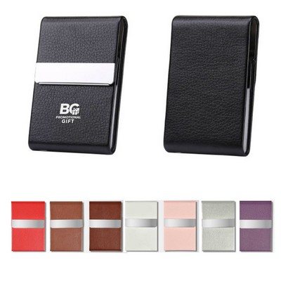 PU Metal 2-in-1 Card & Cigarette Case