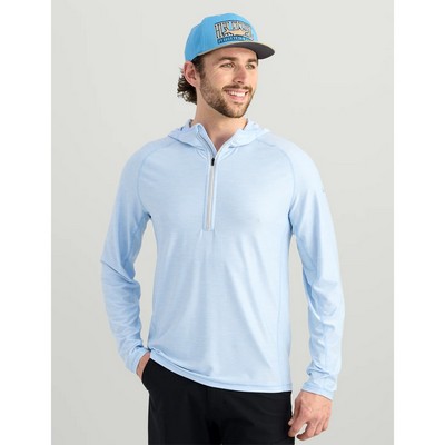 Huk® Men's UPF 50+ Half Zip Fishing Hoodie with Custom Logo