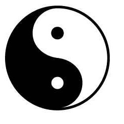 Yin Yang Symbol Promotional Magnet w/ Strip Magnet (12 Square Inch)