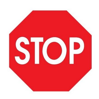 Stop Sign Promotional Magnet w/ Strip Magnet (8 Square Inch)
