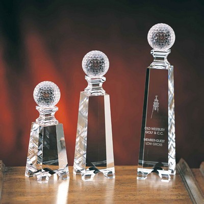 11" On Gate Tower Crystal Golf Award