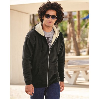 Independent Trading Co.® Men's Sherpa-Lined Full-Zip Hooded Sweatshirt