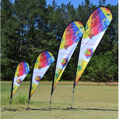 Wing Flag 12' "Petal TearDrop" Kit, Double Sided Print