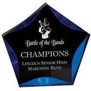 Luminary Star Black/Blue Acrylic Award - 6-1/4" x 6"