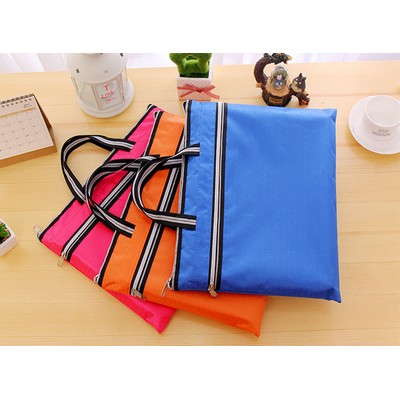 Football Pattern Oxford Waterproof Tote Bag With Zipper Compartment