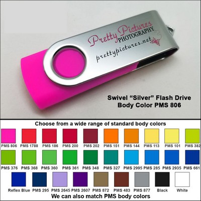 Swivel Flash Drive - 4 GB Memory - Body PMS 806