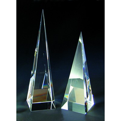 Pyramid Tower optical crystal award/trophy 10"H