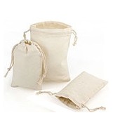 Bulk Natural Cotton Pull Drawstring Pouch (3"x5")