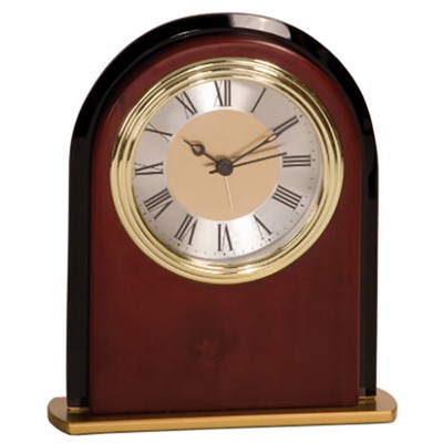 Mahogany Finish Arch Clock