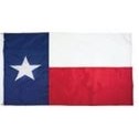 Texas Indoor Parade Flag w/Pole Hem And Fringe (4'x6')