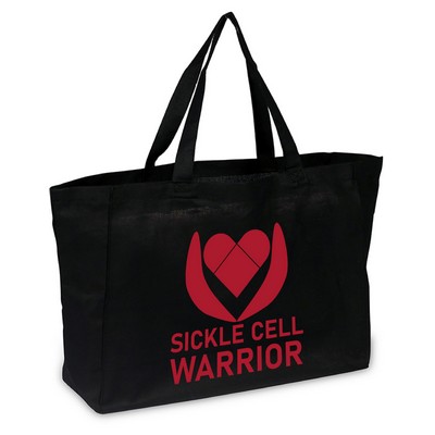 Cotton Shopper Tote - Black