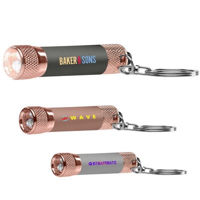 Chroma Softy Rose Gold Metallic - LED Flashlight with Keyring - Full-Color Inkjet