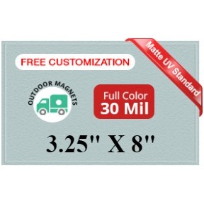Magnet - 3.25x8 Square Corners - 30 Mil - Outdoor Safe