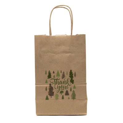 Evergreen Predesigned Natural Handled Shopper 5.5" x 8.375" x 3.25"