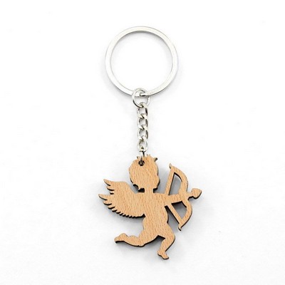 Angel Wood Keychain