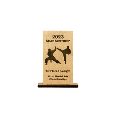 8" Wooden Mixed Martial Arts Trophy
