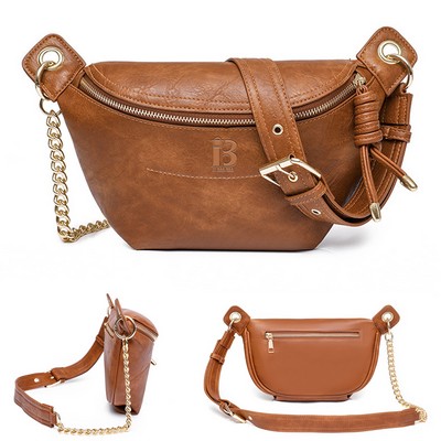 Retro PU Leather Crossbody Bag