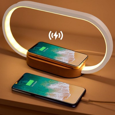 Bedside Lamp with USB Port, 10W Fast Wireless Charger, Touch Table Lamps for Nightstand, Bedroom,