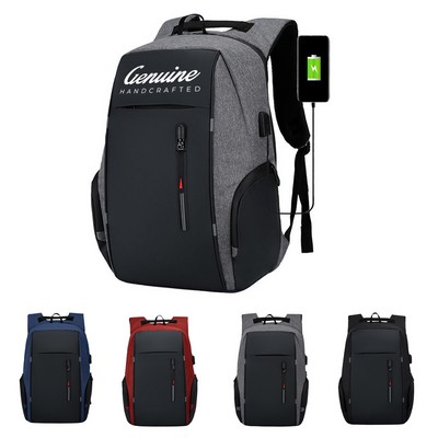 Waterproof USB Charging Port Laptop Backpack