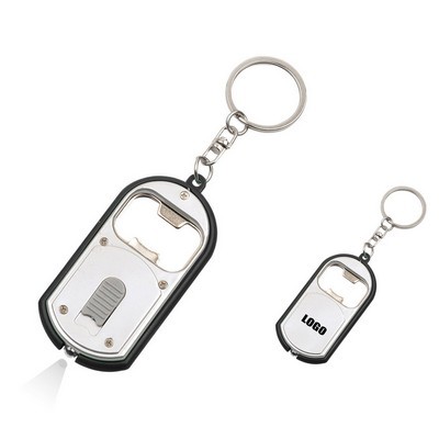Bottle Opener w/Flashlight Keychain