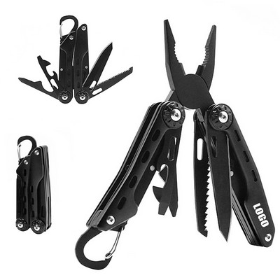 Versatile Stainless Steel Multi Tool with Carabiner Clip