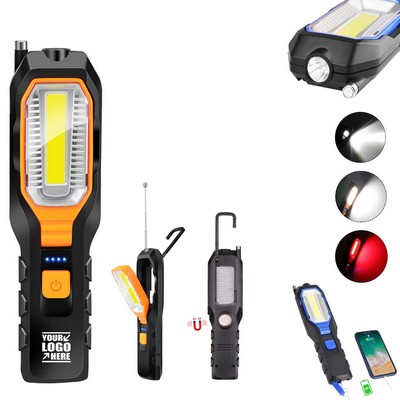 Portable LED Flashlight with Integrated Magnet and 4 Lighting Modes