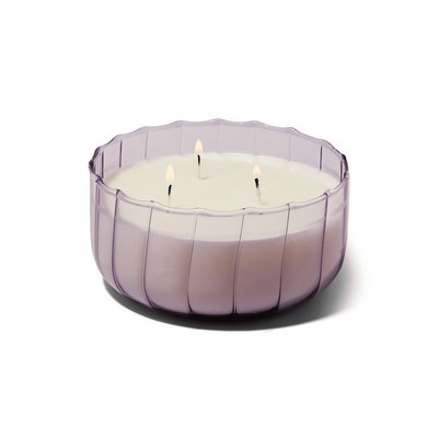 Ripple 12 Oz Lavender Ribbed Glass - Salted Iris