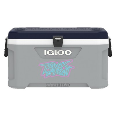 70 Qt. Igloo® Maxcold Latitude Cooler (Carbonite Gray/Aegean Sea)
