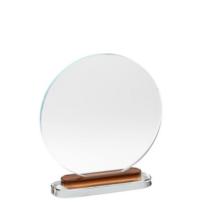 Coffee Circle Crystal Award, 5.5"H