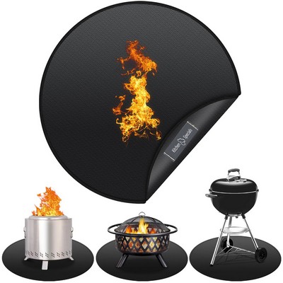 3-Layer 36" Round Fireproof Under Grill Mats