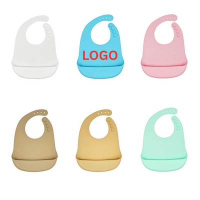 Food-Grade Silicone Baby Bib with Food Catcher