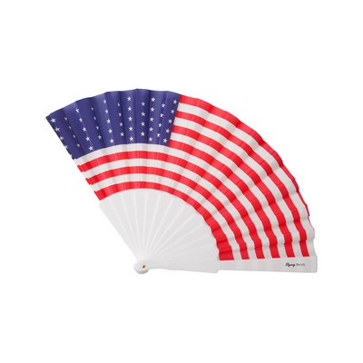 USA Patriotic Folding Handheld Fan