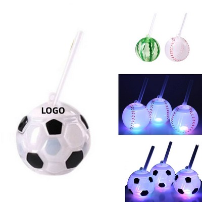 Light Up Soccer Ball Drink Cup