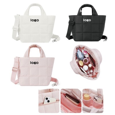 Mini Quilted Puffer Crossbody Tote
