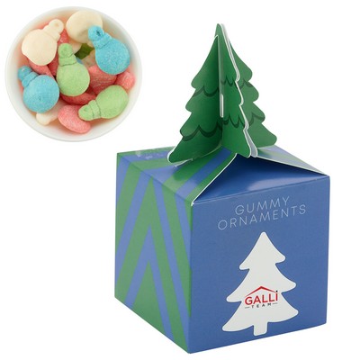 Holiday Tree Jolly Top Treat Collection Box with Gummy Ornaments