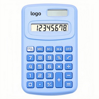Mini Macaron Color Dual Power Calculator for Kids Students and Office Use