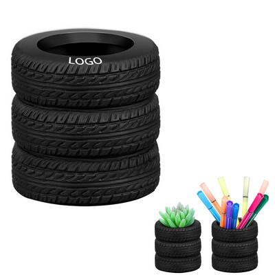 Creative Tire Design Pen Holder
