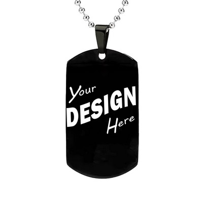 1.97x1.10" Football Dog Tag Necklace