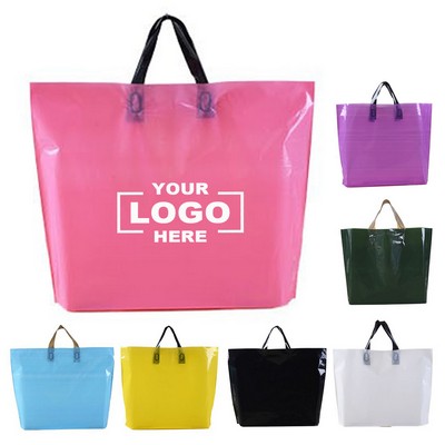 Loop Handle Plastic Shopping Tote Bag