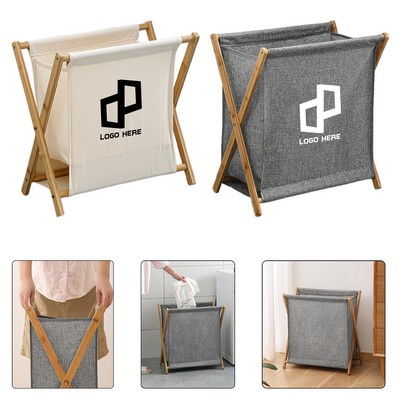 Cotton & Linen Foldable Dirty Clothes Basket - Size L