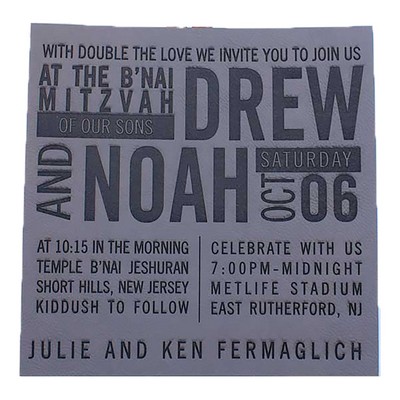 Premium Leatherette Invitations - NV02