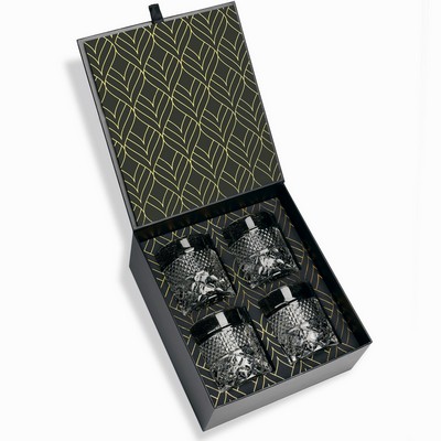 Set of 4 Admiral Whiskey Glasses Gift Set - Ideal for Cocktails & Celebration Gifts