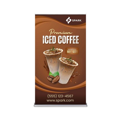 Silverstep 48" x 92" Retractable Banner Stand (Graphic only)
