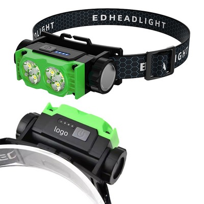 Rechargeable ABS Headlamp with LED Sensor Headlight