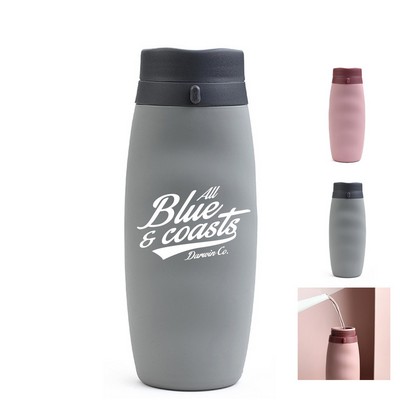 20oz Silicone Folding Water Bottle