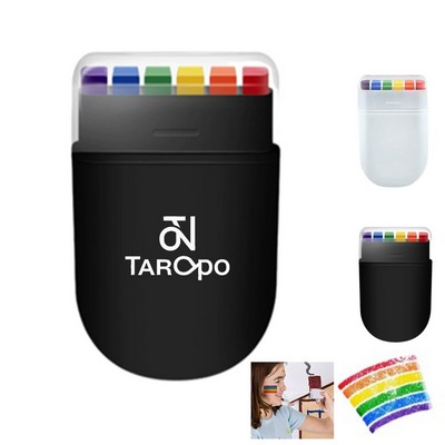 2 1/3" World Theme 6 Color Face Paint Stick W/ Clear Cap