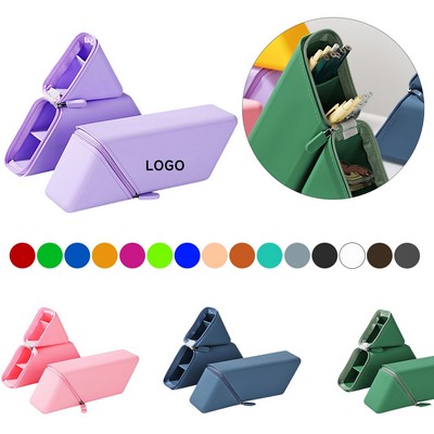Cute Silicone Pencil Case with Zipper Closure