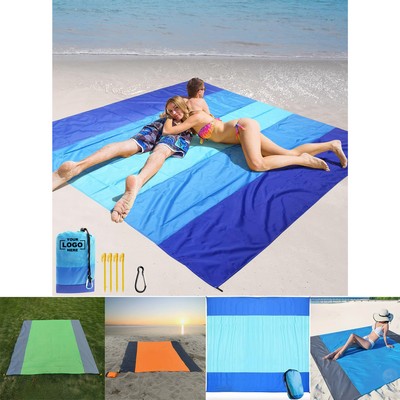 Sand-Free Beach Blanket Including 4 Stakes