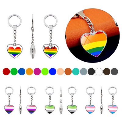 Stainless Steel Rainbow Keychain